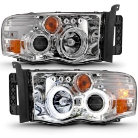 Anzo 111491 - Projector Headlights w/ Halo (Chrome Housing, Clear Lens)