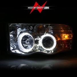 Anzo 111491 - Projector Headlights w/ Halo (Chrome Housing, Clear Lens)