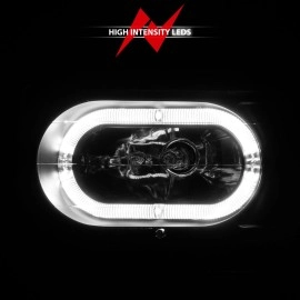 Anzo 111507 - Crystal Headlights w/ Turn Signal & Side Marker Lights (Black Housing, Clear Lens)