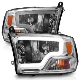 Anzo 111516 - C-Bar Style Crystal Headlights (Chrome Housing, Clear Lens)
