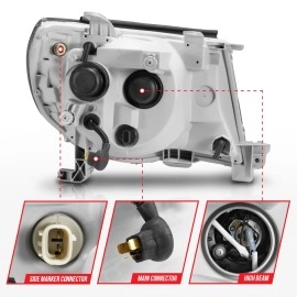 Anzo 111517 - C-Bar Style Projector Headlights (Black Housing, Clear Lens)