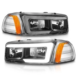 Anzo 111522 - Plank Style Crystal Headlights (Black Housing, Clear Lens)