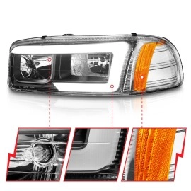 Anzo 111522 - Plank Style Crystal Headlights (Black Housing, Clear Lens)
