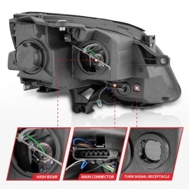 Anzo 111530 - OE Style Projector Headlights (Black Housing, Clear Lens)