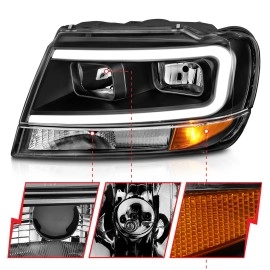 Anzo 111537 - Plank Style Crystal Headlights (Black Housing, Clear Lens)