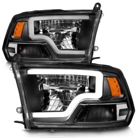 Anzo 111539 - C-Bar Style Full LED Crystal Headlights (Black Housing, Clear Lens)