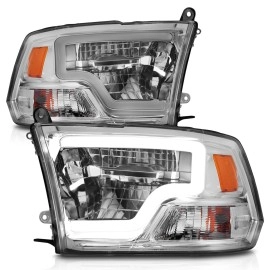 Anzo 111540 - C-Bar Style Full LED Crystal Headlights (Chrome Housing, Clear Lens)