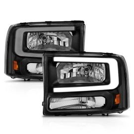 Anzo 111549 - Plank Style Crystal Headlights (Black Housing, Clear Lens)