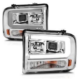 Anzo 111552 - Plank Style Crystal Headlights (Chrome Housing, Clear Lens)