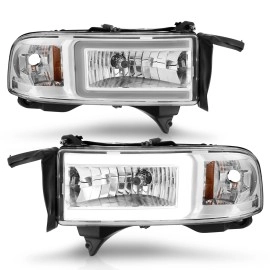 Anzo 111555 - Plank Style Crystal Headlights (Chrome Housing, Clear Lens)