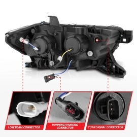 Anzo 111562 - Full LED Projector Headlights w/ Initiation & Sequential Turn Signal (Black Housing, Clear Lens)