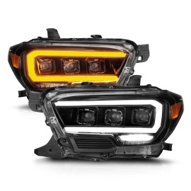 Anzo 111562 - Full LED Projector Headlights w/ Initiation & Sequential Turn Signal (Black Housing, Clear Lens)