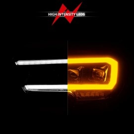 Anzo 111562 - Full LED Projector Headlights w/ Initiation & Sequential Turn Signal (Black Housing, Clear Lens)