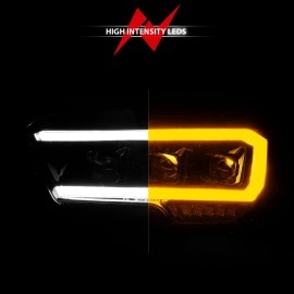 Anzo 111563 - Full LED Projector Headlights w/ Initiation & Sequential Turn Signal (Black Housing, Clear Lens)