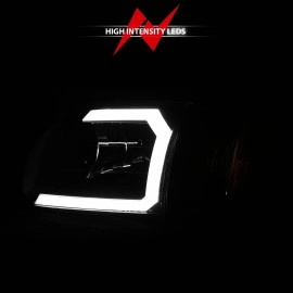 Anzo 111579 - Plank Style Crystal Headlights w/ Corner Lights (Black Housing, Clear Lens)