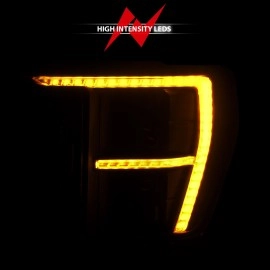 Anzo 111593X - Plank Style Full LED Z-Series Projector Headlights w/ Initiation & Sequential Signal (Black Housing, Clear Lens)