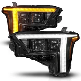 Anzo 111599X - Z-Series Full LED Projector Headlights w/ DRL Switchback & Initiation (Black Housing, Clear Lens)