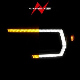 Anzo 111601X - Z-Series Full LED Projector Headlights w/ DRL Switchback, Sequential Signal & Initiation (Black Housing, Clear Lens)