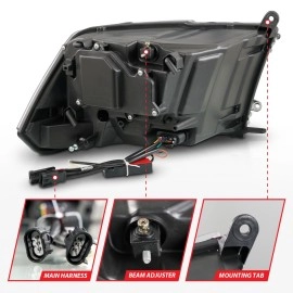 Anzo 111609 - Projector Headlights w/ Sequential Turn Signal (Black Housing, Clear Lens)