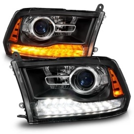 Anzo 111609 - Projector Headlights w/ Sequential Turn Signal (Black Housing, Clear Lens)
