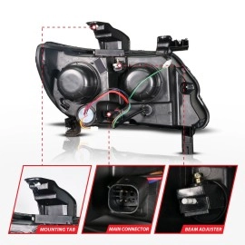 Anzo 111634 - Full LED Projector Headlights w/ DRL & Sequential Turn Signal (Black Housing, Clear Lens)