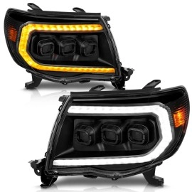 Anzo 111640A - Full LED Projector Headlights w/ Initiation & Sequential Turn Signal (Black Housing, Clear Lens)