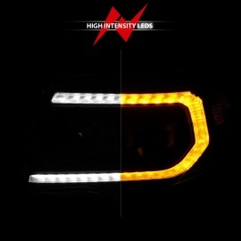 Anzo 111640A - Full LED Projector Headlights w/ Initiation & Sequential Turn Signal (Black Housing, Clear Lens)