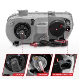 Anzo 121003 - Projector Headlights w/ Halo (Black Housing, Clear Lens)