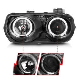 Anzo 121003 - Projector Headlights w/ Halo (Black Housing, Clear Lens)