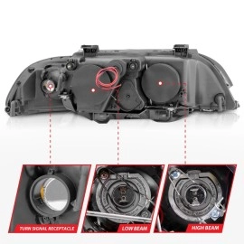 Anzo 121017 - Projector Headlights w/ Halo (Black Housing, Clear Lens)