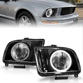 Anzo 121033 - Crystal Headlights w/ RX Halo (Black Housing, Clear Lens)