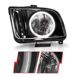 Anzo 121033 - Crystal Headlights w/ RX Halo (Black Housing, Clear Lens)