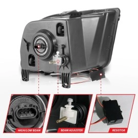 Anzo 121033 - Crystal Headlights w/ RX Halo (Black Housing, Clear Lens)