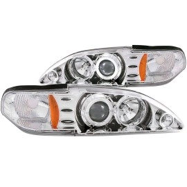Anzo 121039 - Projector Headlights w/ Halo (Chrome Housing, Clear Lens)