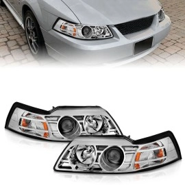 Anzo 121043 - Projector Headlights (Chrome Housing, Clear Lens)