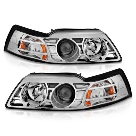 Anzo 121043 - Projector Headlights (Chrome Housing, Clear Lens)