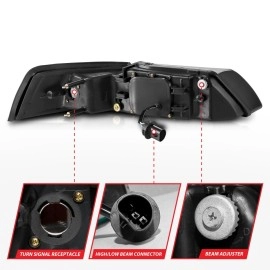 Anzo 121043 - Projector Headlights (Chrome Housing, Clear Lens)