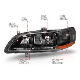 Anzo 121052 - Crystal Headlights (Black Housing, Clear Lens)