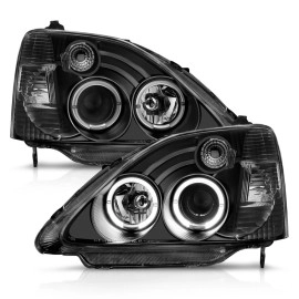 Anzo 121057 - Projector Headlights w/ Halo (Black Housing, Clear Lens)
