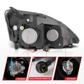 Anzo 121057 - Projector Headlights w/ Halo (Black Housing, Clear Lens)