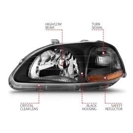 Anzo 121067 - Crystal Headlights (Black Housing, Clear Lens)