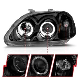Anzo 121068 - Projector Headlights w/ Halo (Black Housing, Clear Lens)