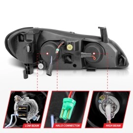 Anzo 121077 - Projector Headlights w/ Halo (Black Housing, Clear Lens)
