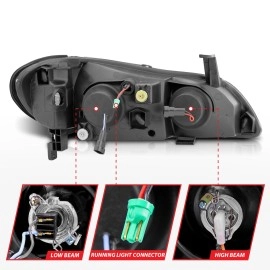 Anzo 121078 - Projector Headlights w/ Halo (Chrome Housing, Clear Lens)