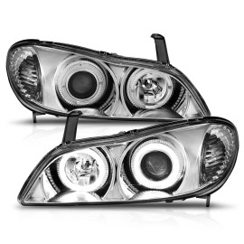 Anzo 121078 - Projector Headlights w/ Halo (Chrome Housing, Clear Lens)