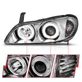 Anzo 121078 - Projector Headlights w/ Halo (Chrome Housing, Clear Lens)