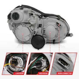 Anzo 121080 - Projector Headlights (Chrome Housing, Clear Lens)