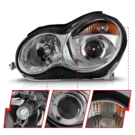 Anzo 121080 - Projector Headlights (Chrome Housing, Clear Lens)