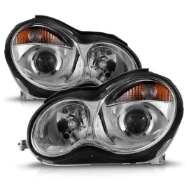 Anzo 121080 - Projector Headlights (Chrome Housing, Clear Lens)