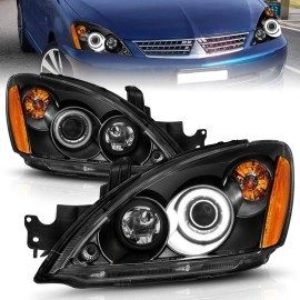 Anzo 121102 - Projector Headlights w/ RX Halo (Black Housing, Clear Lens)